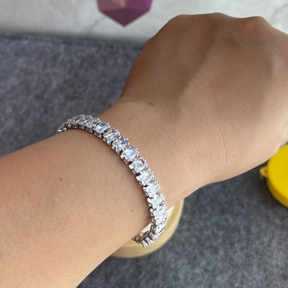 Austrian Rectangle Crystal Adjustable Bangle - image 4